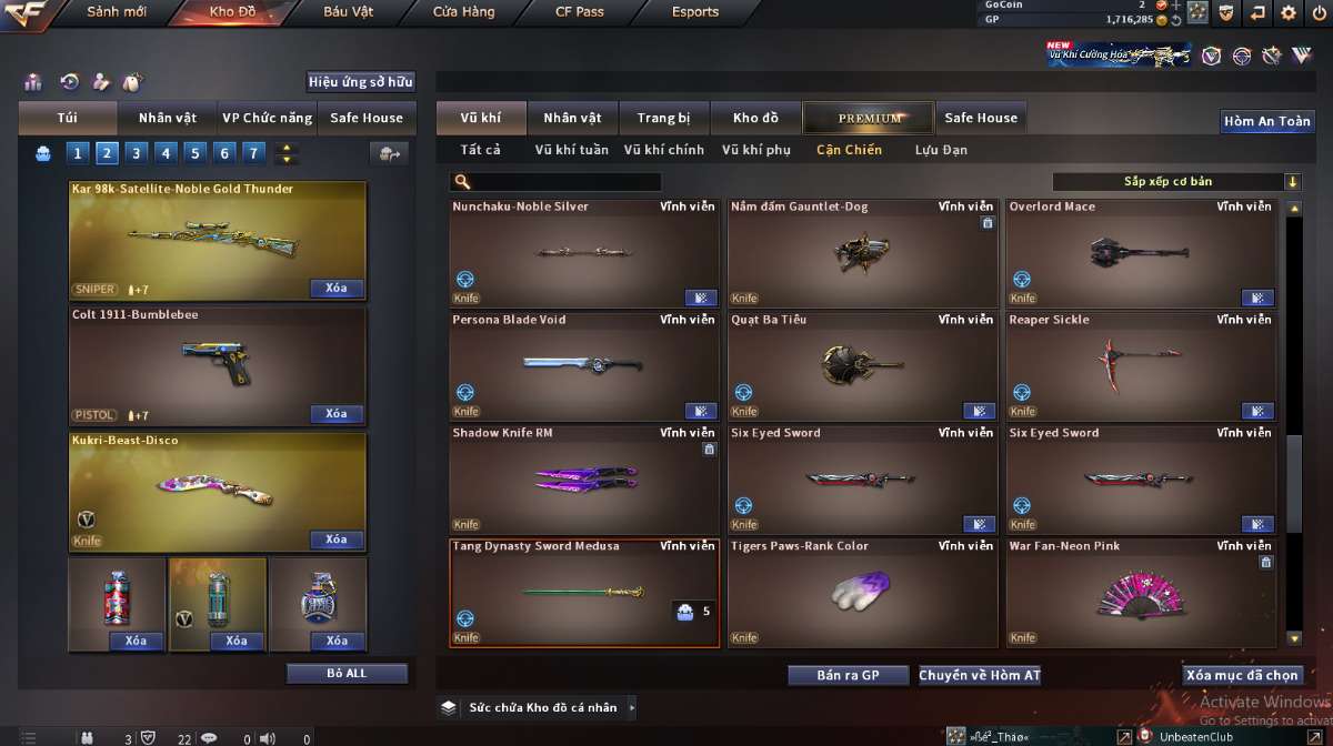 shop acc cf uy tin gia re